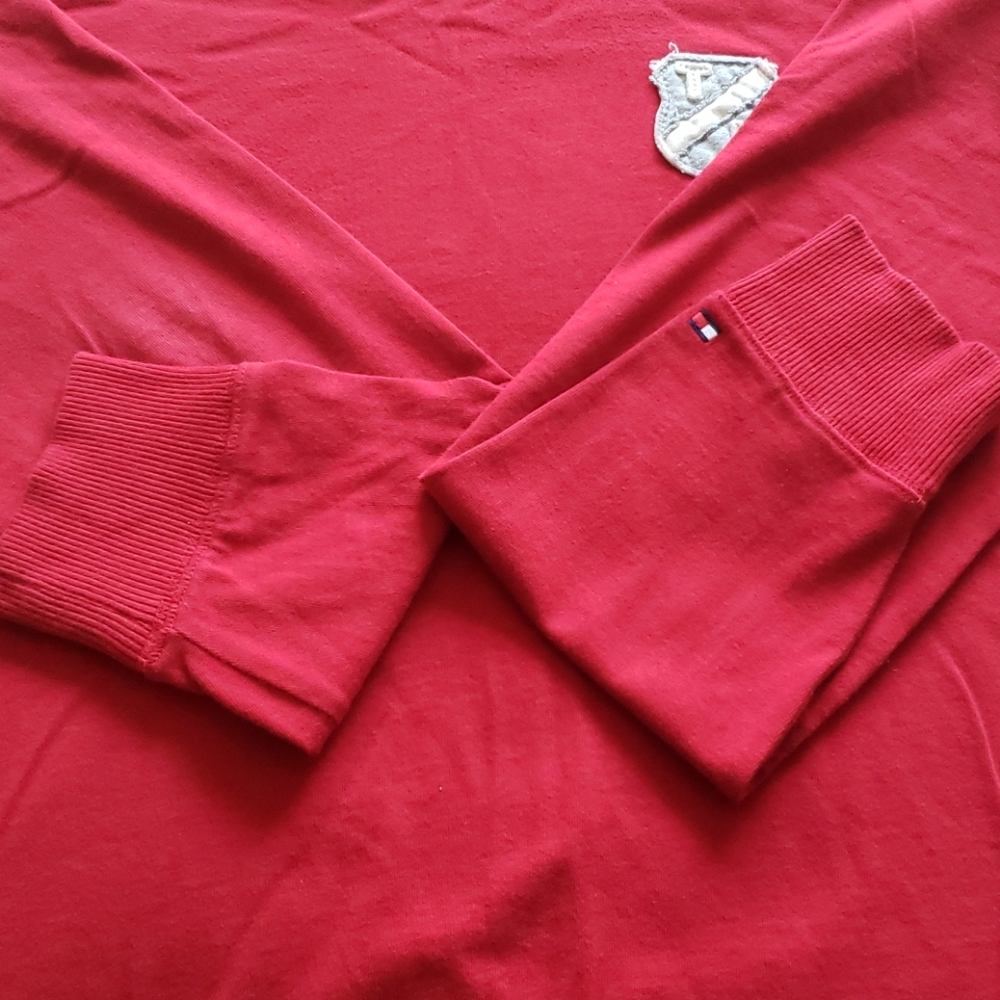 Tommy Hilfiger long sleeves Tee Red Size L - Picture 8 of 10